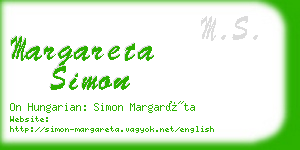 margareta simon business card